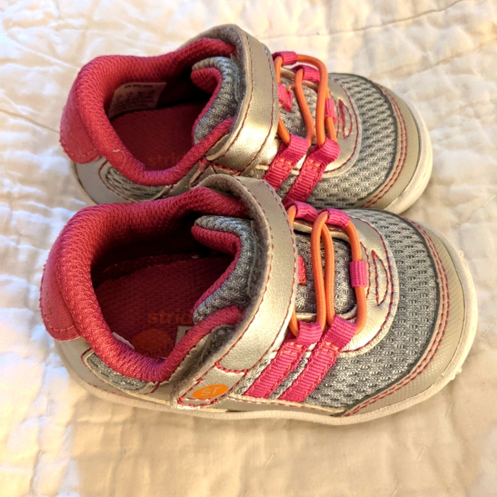 Stride Rite Pink and Gray Kids Sneakers